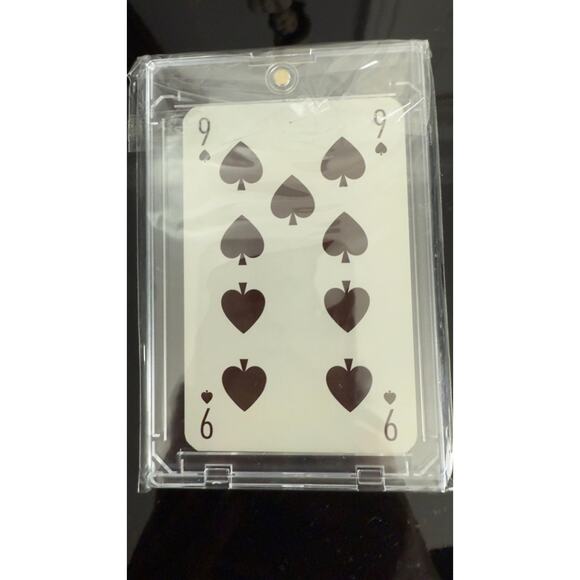 Louis Vuitton Red White Black Monogram single Playing Card 9 of Spades - Picture 2 of 2